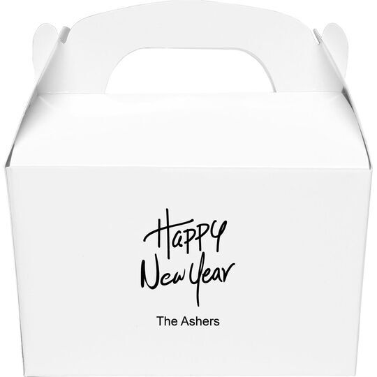 Fun Happy New Year Gable Favor Boxes